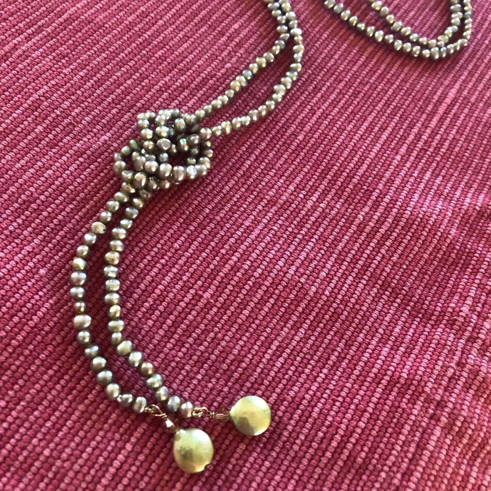 Freshwater pearl lariat/ endless necklace